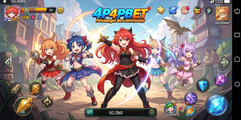 Tampilan seru gameplay 4P4PBET dengan karakter Anime yang ikonik.