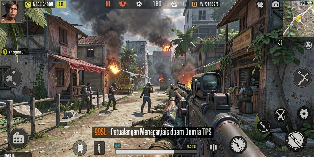 Gameplay seru 99SL dengan aksi tembak-menembak intens.