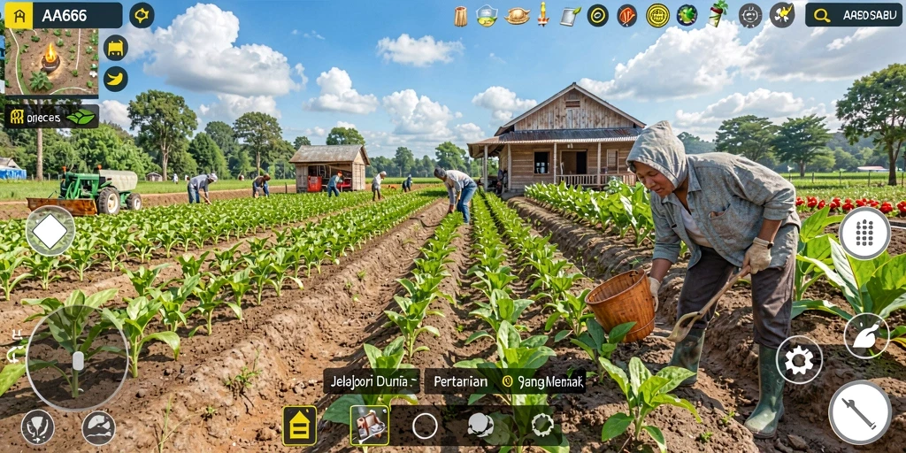 Gameplay menarik dari AA666 di dunia pertanian.