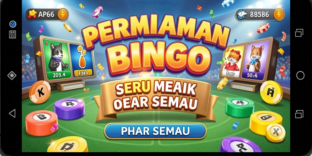 Tampilan intuitif dan seru dari gameplay Bingo AP686.