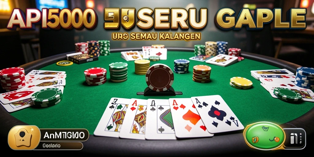 Tampilan gameplay seru dan interaktif dari game Gaple API5000.