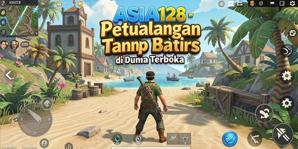 Tampilan gameplay ASIA128 yang menampilkan eksplorasi dunia terbuka.