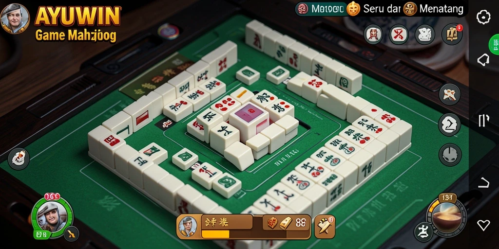 Screenshot AYUWIN menampilkan gameplay Mahjong yang seru dan interaktif.