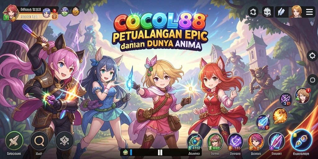 Screenshot COCOL88 menampilkan aksi pertarungan karakter Anime yang seru.