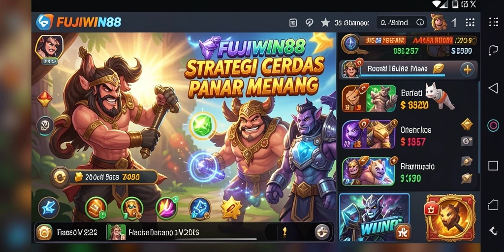 Tampilan gameplay FUJIWIN88 menampilkan pertarungan taktis yang intens.