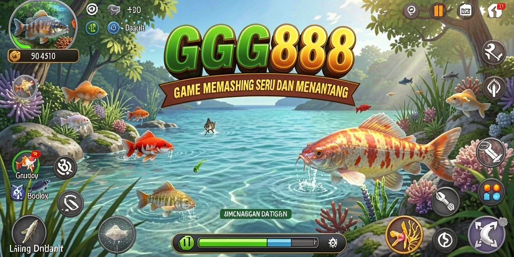 Screenshot gameplay GGG888 yang menampilkan aksi memancing seru.