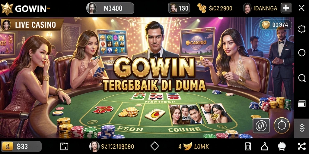 Tampilan gameplay GOWIN yang menggugah selera dan mendebarkan.