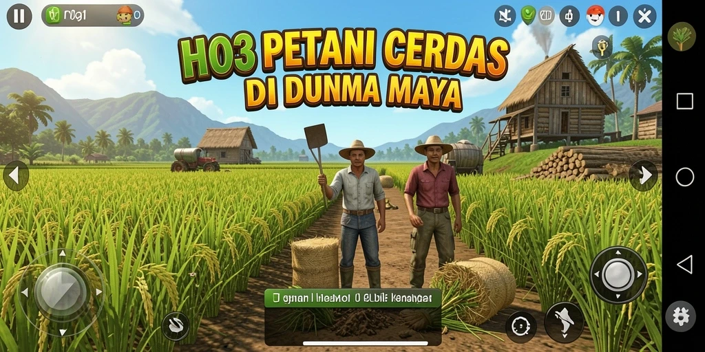 Gameplay HO3 menunjukkan aktivitas bertani yang menarik.