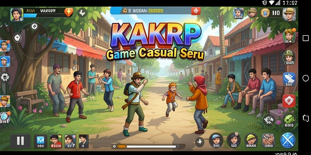 Screenshot gameplay KAKRP yang menampilkan keseruan bermain bersama teman.
