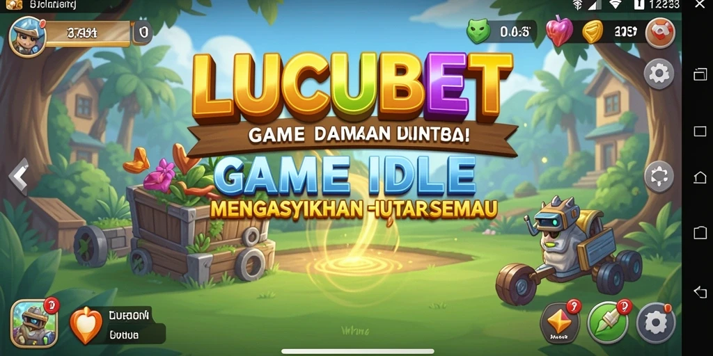 Tampilan atraktif gameplay LUCUBET dengan berbagai karakter dan tantangan.