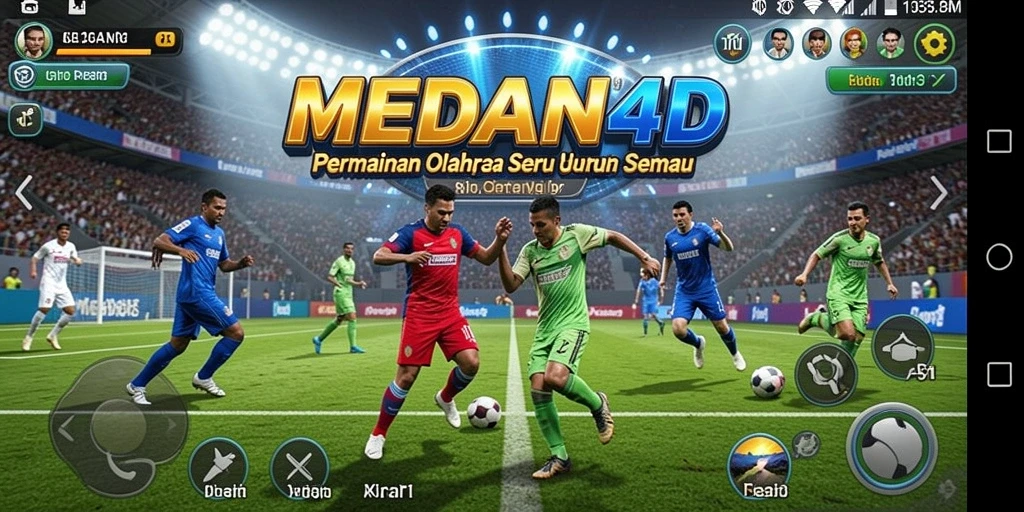 Screenshot utama MEDAN4D menampilkan aksi seru dalam permainan olahraga.