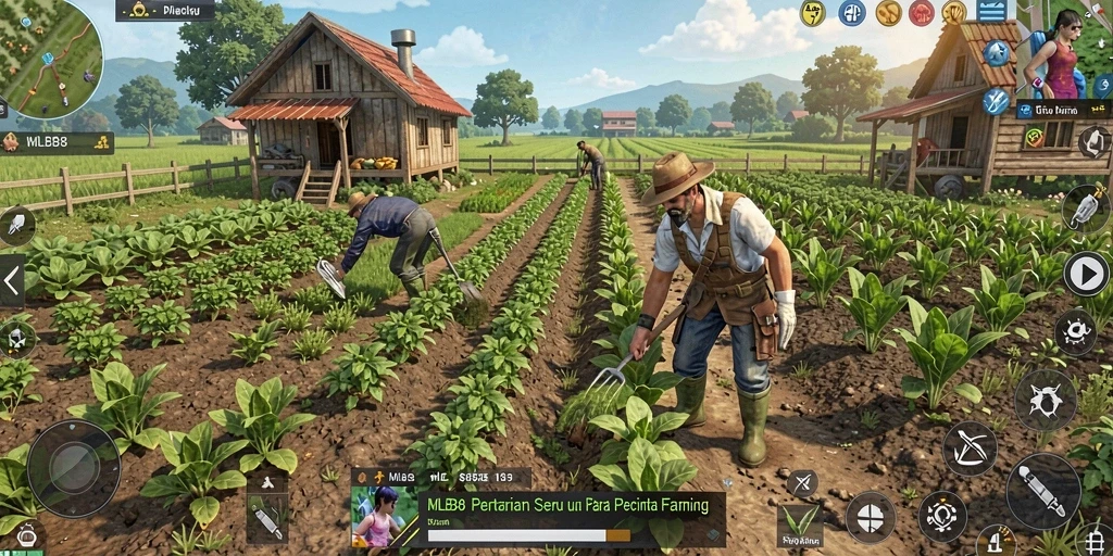 Gameplay menarik di MLBB8 dengan aktivitas bertani dan mengelola ladang.