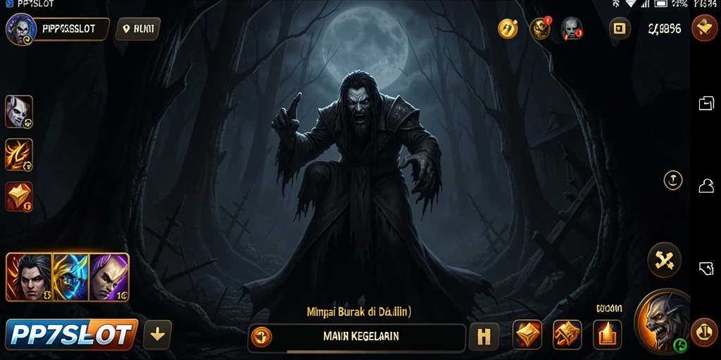 Screenshot gameplay PP7SLOT yang menakutkan dan mendebarkan.