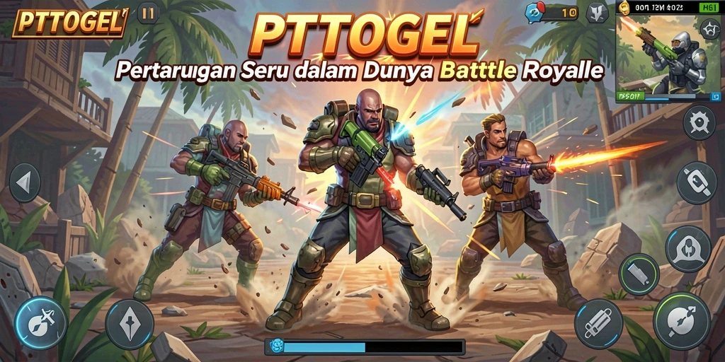 Gameplay PTTOGEL yang intens dan menegangkan di arena Battle Royale.