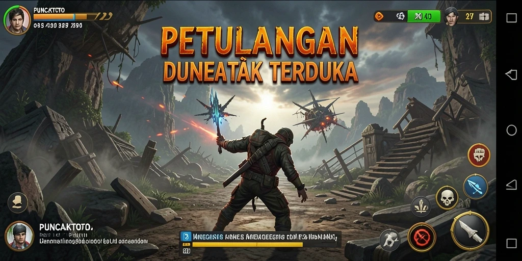 Gameplay petualangan seru di PUNCAKTOTO dengan dunia yang luas.