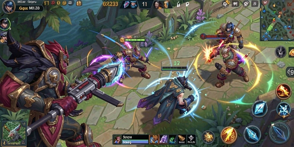 Tampilan screenshot gameplay RR33 dengan pertarungan seru antar karakter.