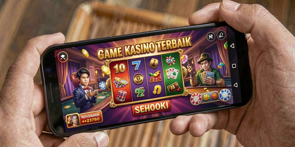 Screenshot gameplay SEHOKI yang menampilkan suasana kasino yang seru.
