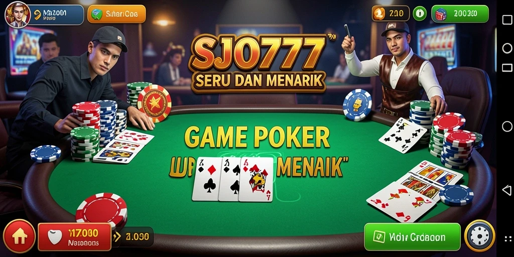 Tampilan gameplay menarik dari SJO777 saat bermain Poker.
