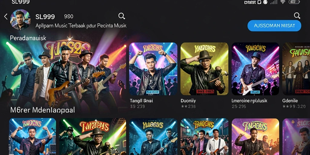 Tampilan gameplay SL999 dengan berbagai pilihan lagu dan interaksi pengguna.