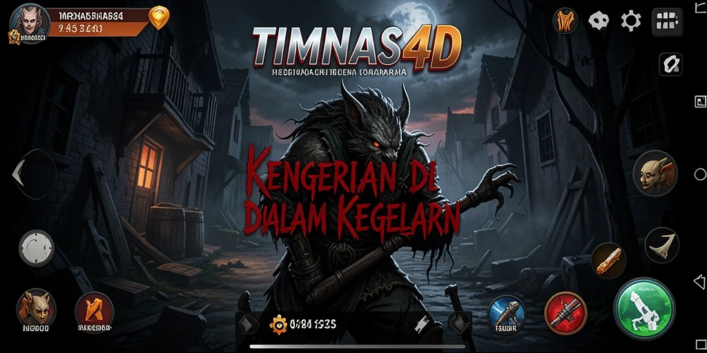 Gameplay menegangkan di TIMNAS4D dengan suasana Horror yang kental.